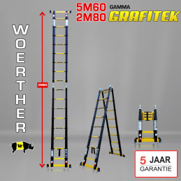 Telescopische trapladder...