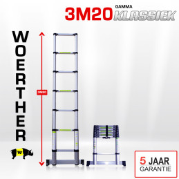 Telescoppladder 3m20 gamma...