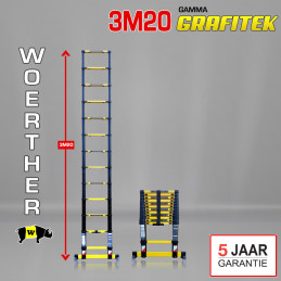 Telescoppladder 3m20 gamma...