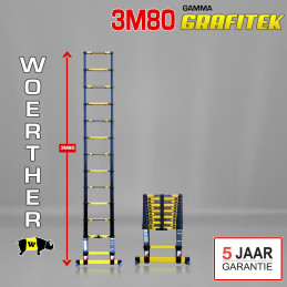 Telescoppladder 3m80 gamma...
