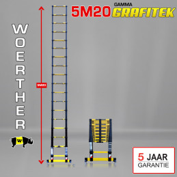 Telescoppladder 5m20 gamma...