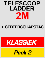 telescopische ladder 2m met gereedschapstas