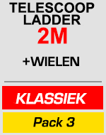 telescopische ladder 2m met wielen