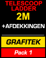 Telescopische ladder 2m Grafitek met gereedschapstas