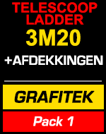 Telescopische ladder 3m20 Grafitek met gereedschapstas