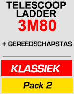 telescopische ladder 3m80 met gereedschapstas