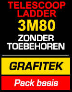 Telescopische ladder 3m80 Grafitek