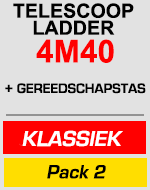 telescopische ladder 4m40 met gereedschapstas