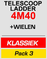 telescopische ladder 4m40 met wielen