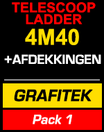 Telescopische ladder 4m40 Grafitek met gereedschapstas