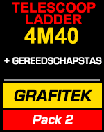 Telescopische ladder Grafitek 4m40 met gereedschapstas
