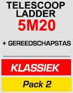 telescopische ladder 5m20 met gereedschapstas