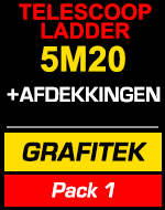 Telescopische ladder 5m20 Grafitek met gereedschapstas