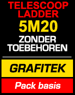 Telescopische ladder 5m20 Grafitek