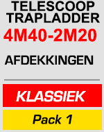 telescopische trapladder 4m40/2m20 met gereedschapstas