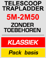 telescopische trapladder 5m/2m50