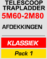 telescopische trapladder 5m60/2m80 met gereedschapstas