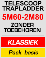 telescopische trapladder 5m60/2m80